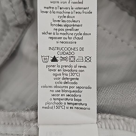 Calvin Klein Jeans Linen Viscose Blend Cream Shorts Four Pockets Women's Size 8 - Picture 10 of 10